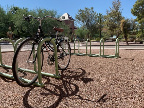 Bike locked correctly to bike rack