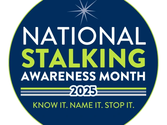 National Stalking Awareness Month 2025 logo