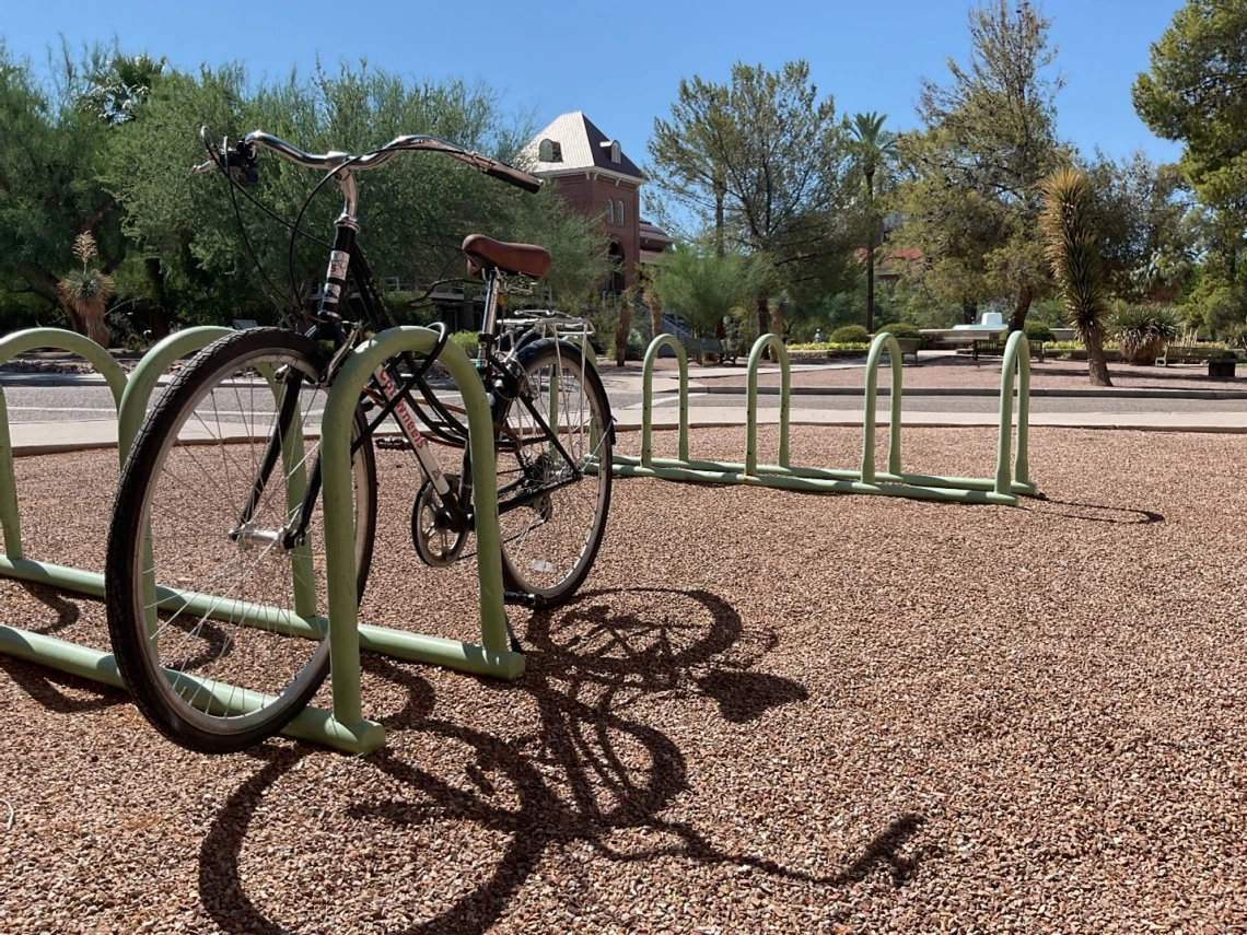 Bike locked correctly to bike rack