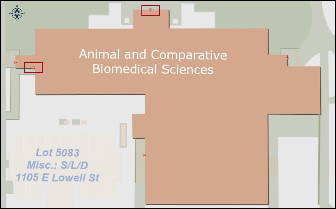 map image with identified entrance for ACBS