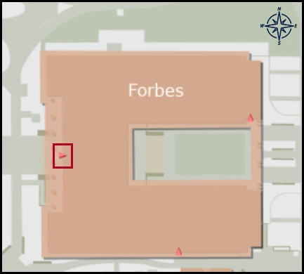map image with identified entrance for FORBES