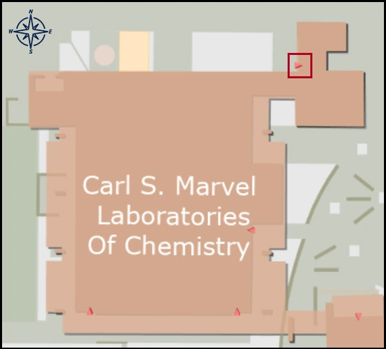 map image with identified entrance for Marvel lab